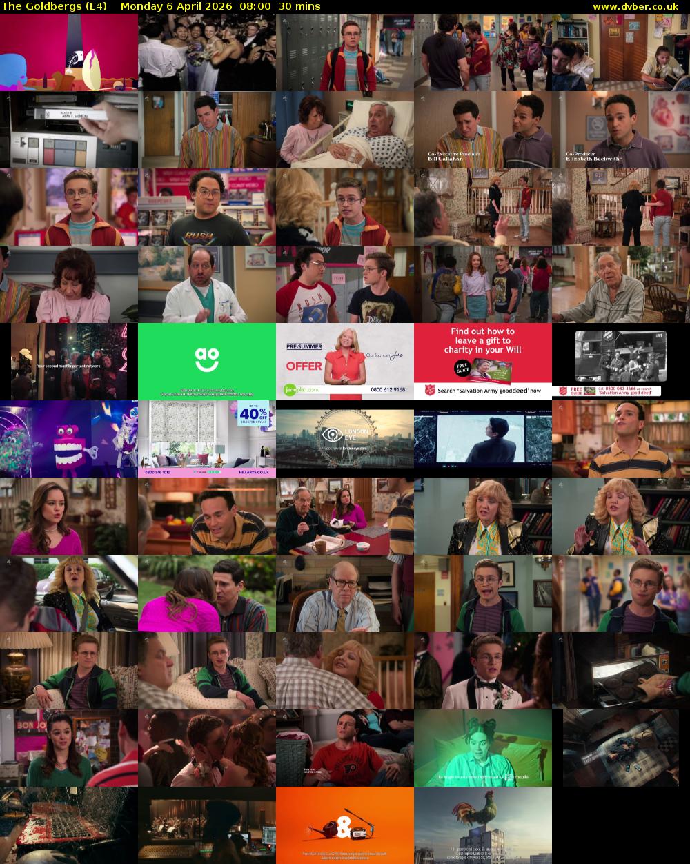 The Goldbergs (E4) Monday 6 April 2026 08:00 - 08:30