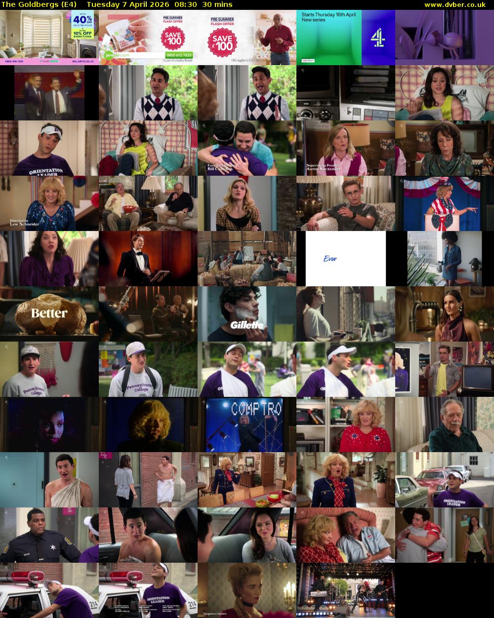 The Goldbergs (E4) Tuesday 7 April 2026 08:30 - 09:00