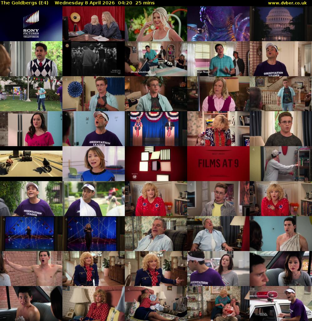 The Goldbergs (E4) Wednesday 8 April 2026 04:20 - 04:45