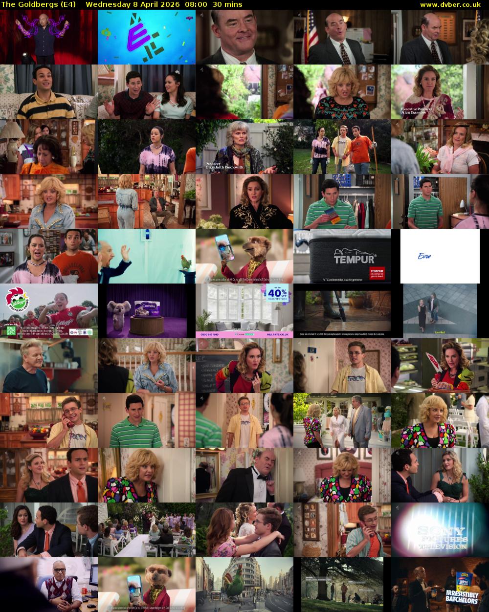 The Goldbergs (E4) Wednesday 8 April 2026 08:00 - 08:30