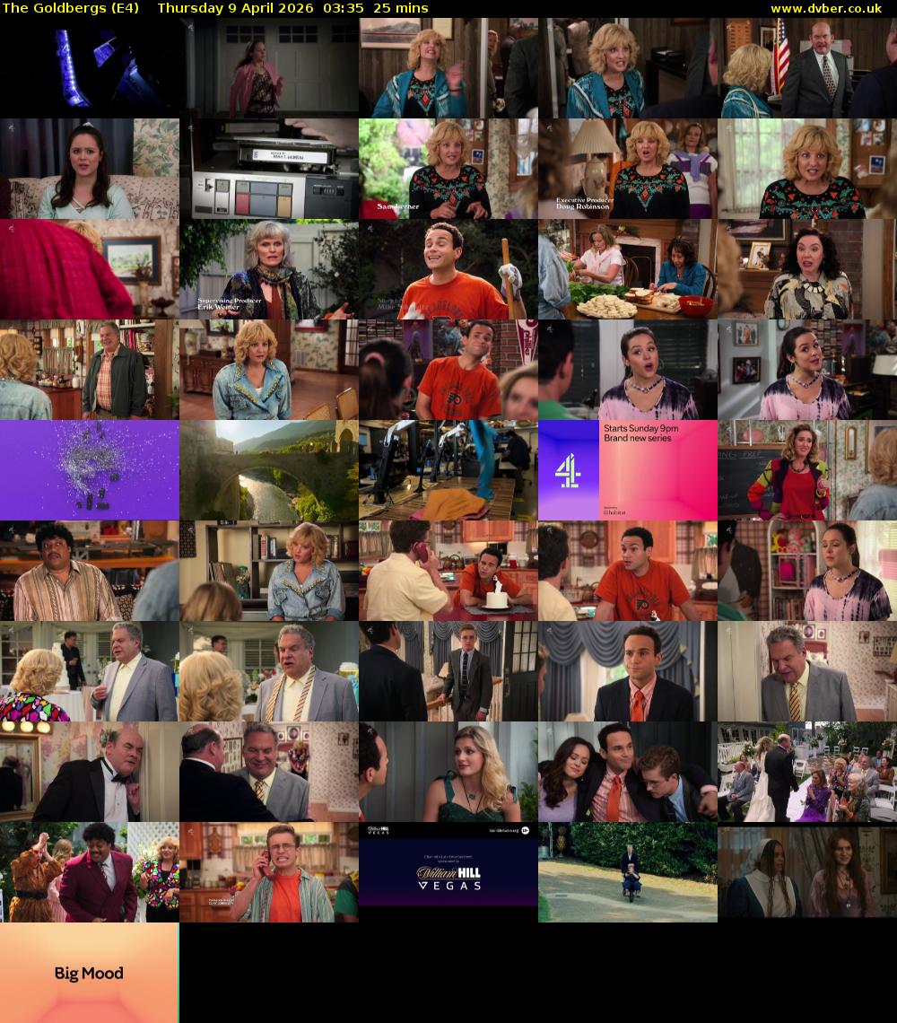 The Goldbergs (E4) Thursday 9 April 2026 03:35 - 04:00