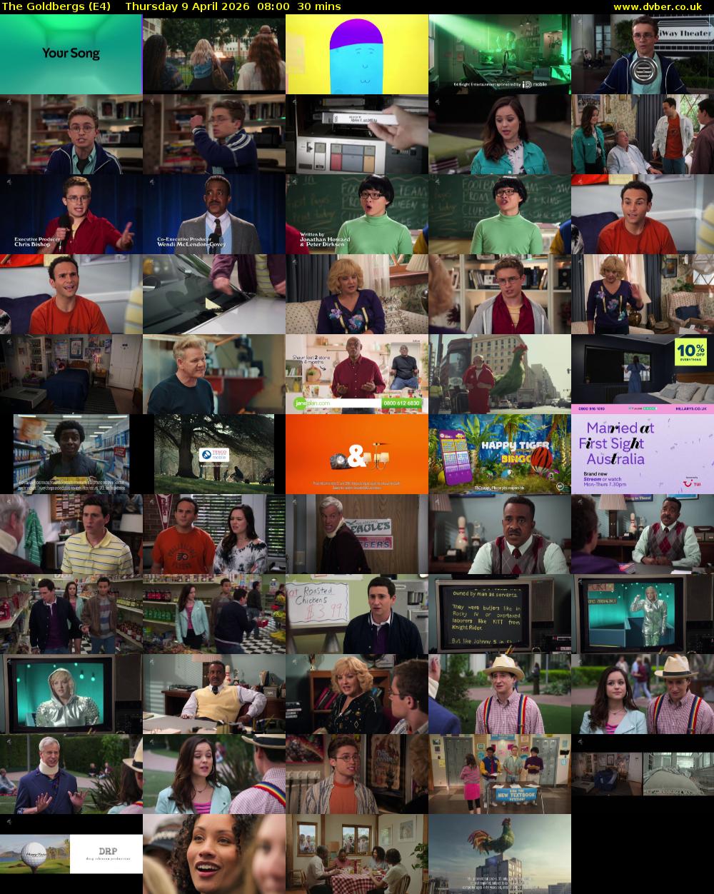 The Goldbergs (E4) Thursday 9 April 2026 08:00 - 08:30