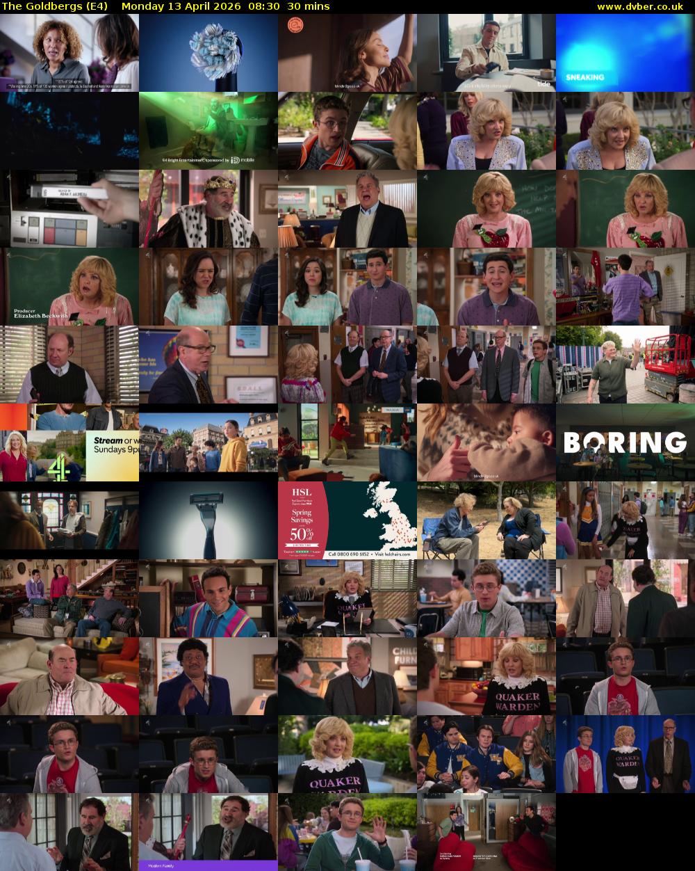 The Goldbergs (E4) Monday 13 April 2026 08:30 - 09:00