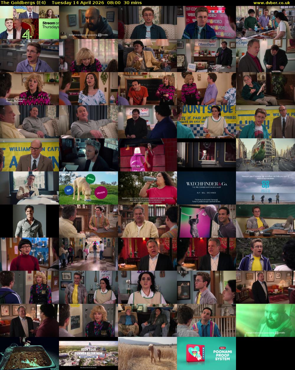 The Goldbergs (E4) Tuesday 14 April 2026 08:00 - 08:30