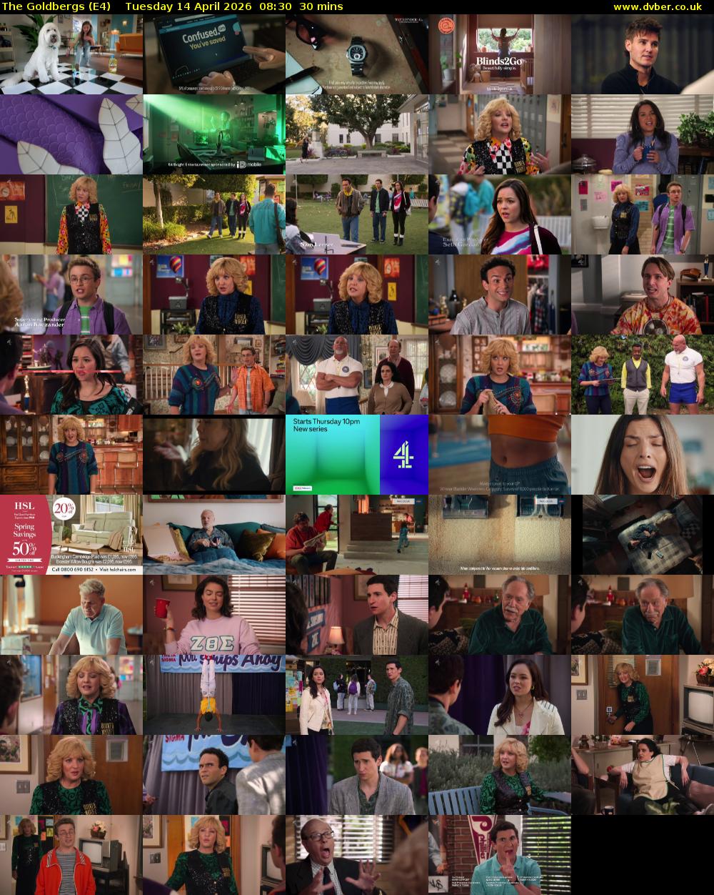The Goldbergs (E4) Tuesday 14 April 2026 08:30 - 09:00