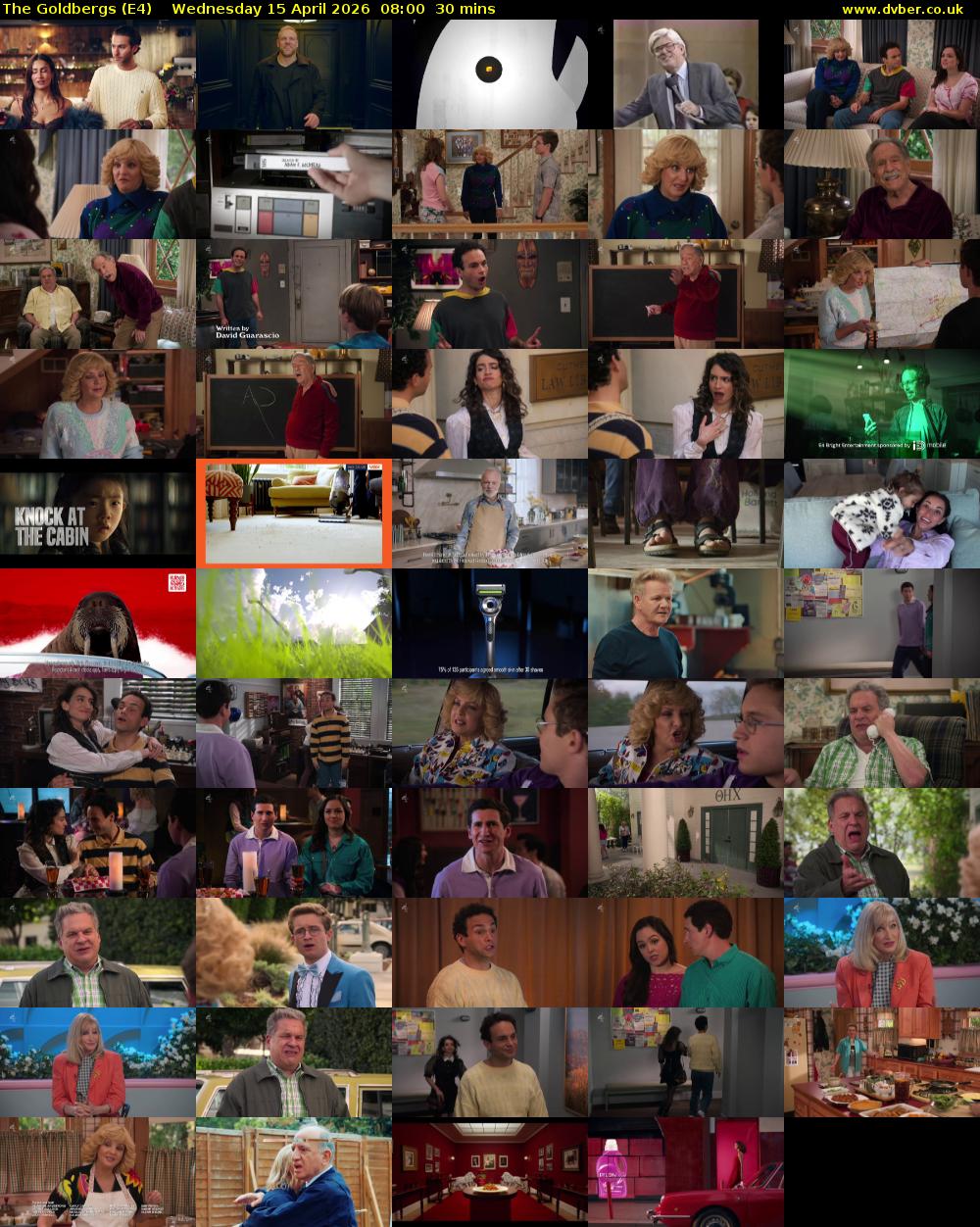 The Goldbergs (E4) Wednesday 15 April 2026 08:00 - 08:30