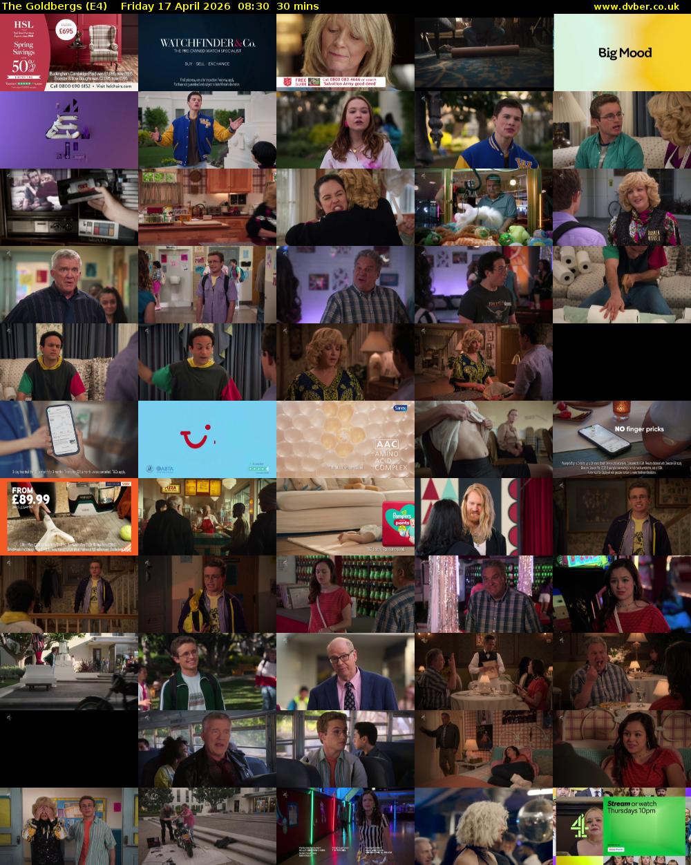 The Goldbergs (E4) Friday 17 April 2026 08:30 - 09:00