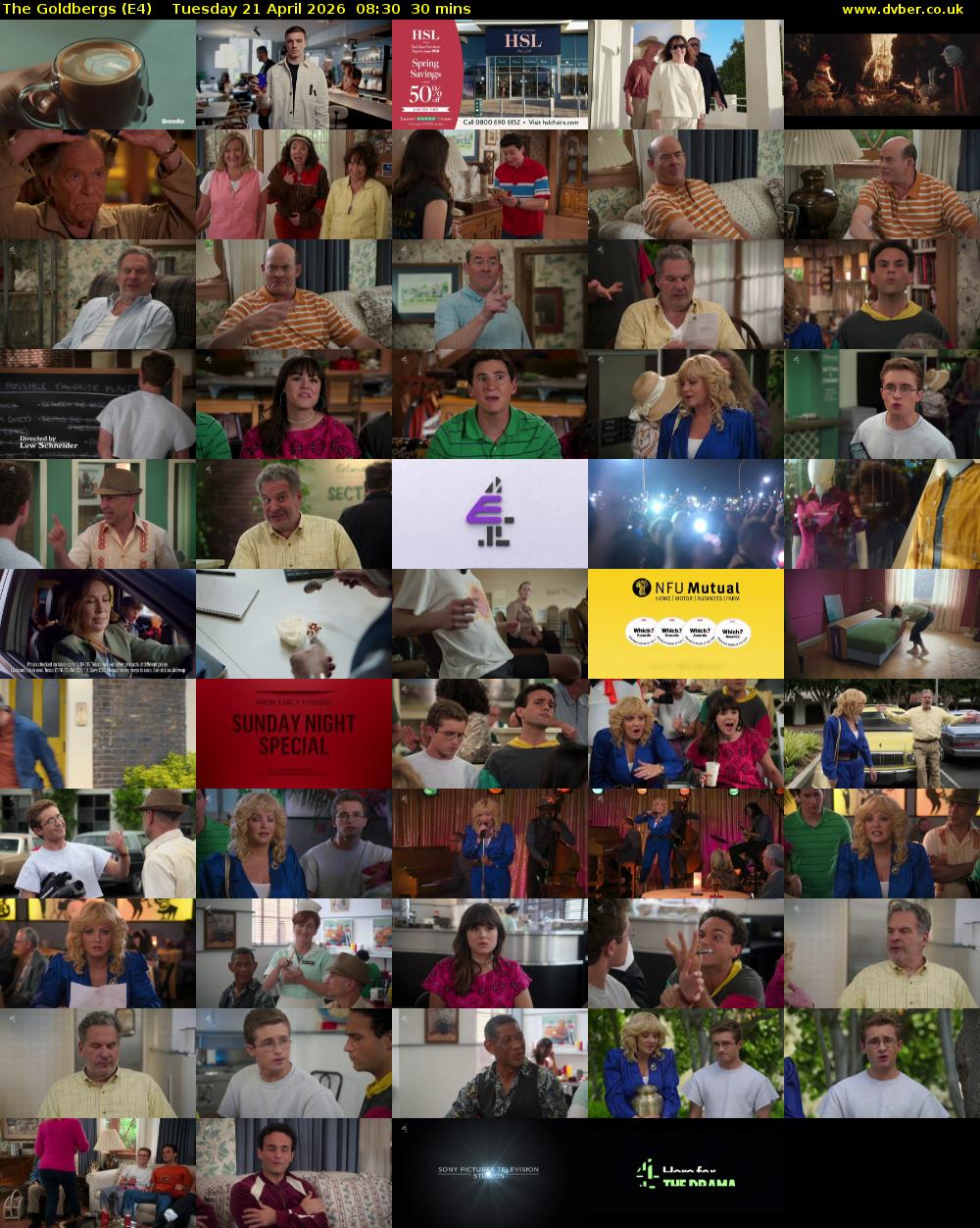 The Goldbergs (E4) Tuesday 21 April 2026 08:30 - 09:00