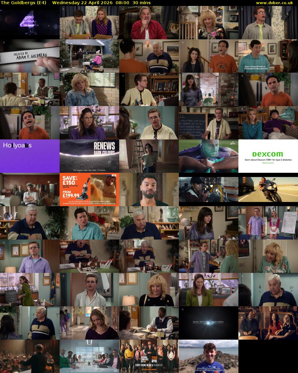 The Goldbergs (E4) Wednesday 22 April 2026 08:00 - 08:30