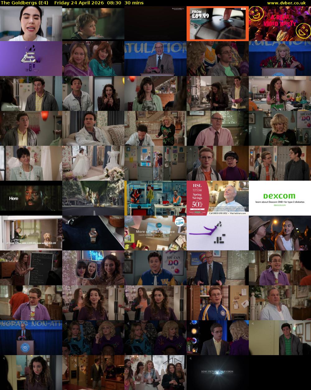 The Goldbergs (E4) Friday 24 April 2026 08:30 - 09:00