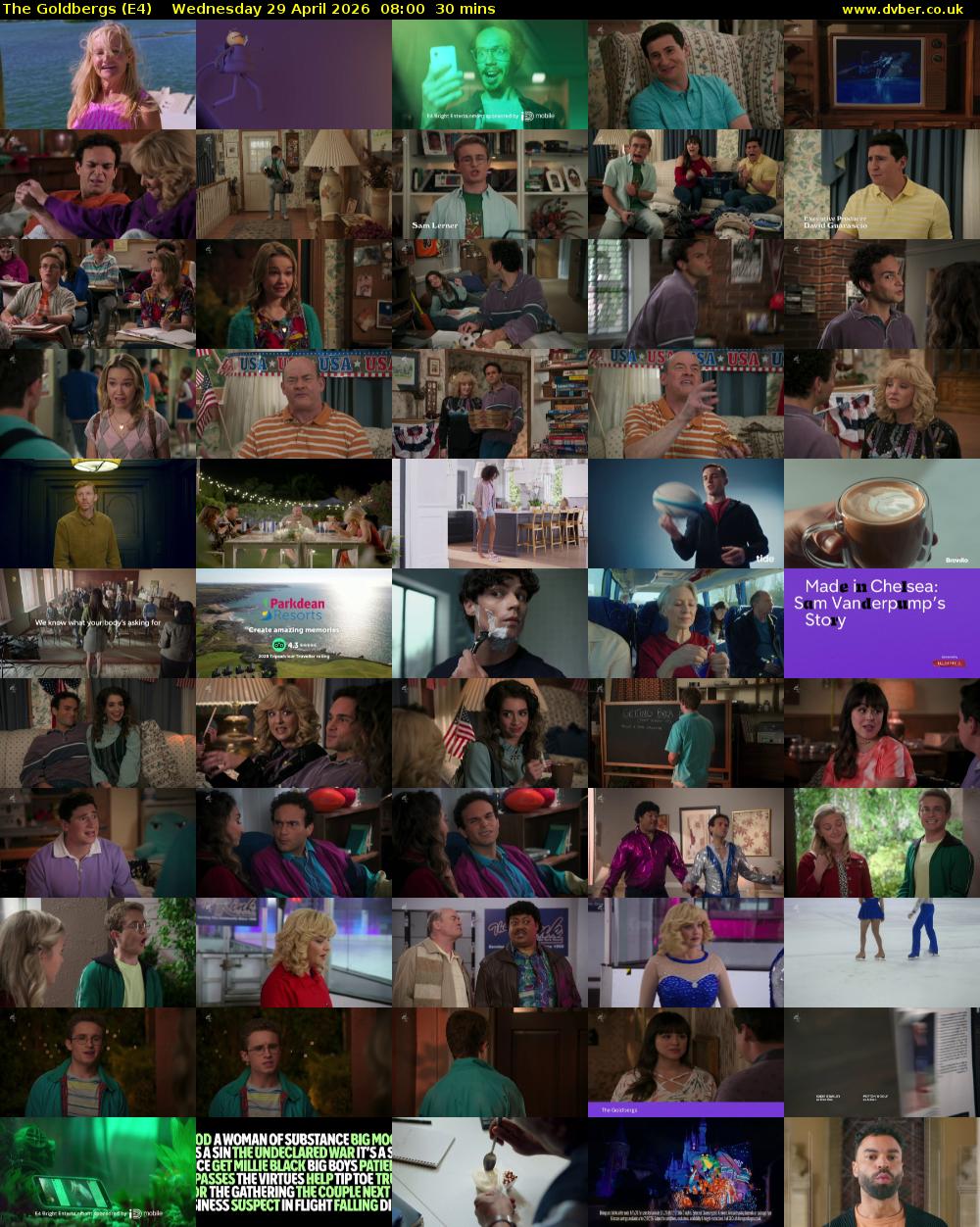 The Goldbergs (E4) Wednesday 29 April 2026 08:00 - 08:30