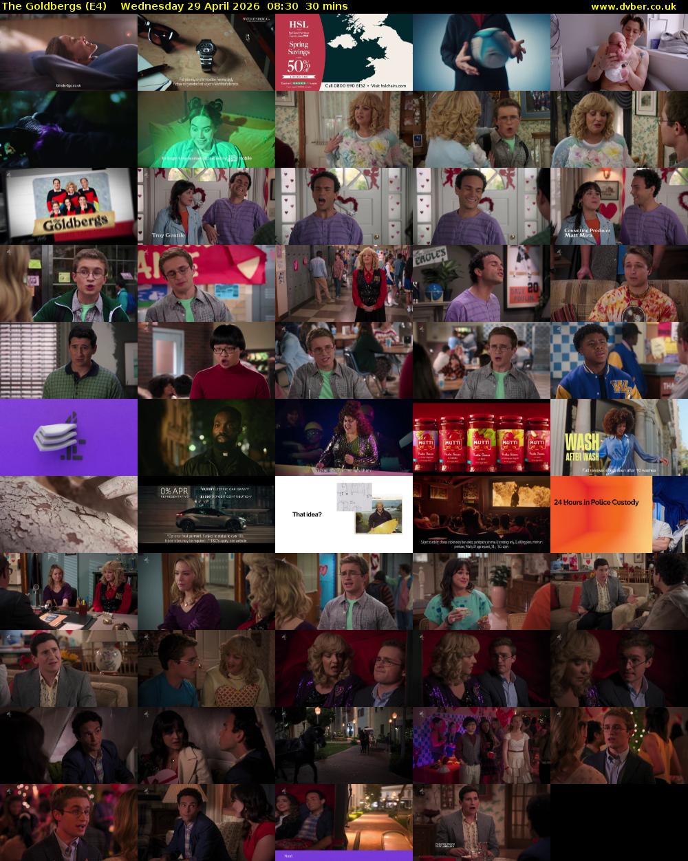 The Goldbergs (E4) Wednesday 29 April 2026 08:30 - 09:00