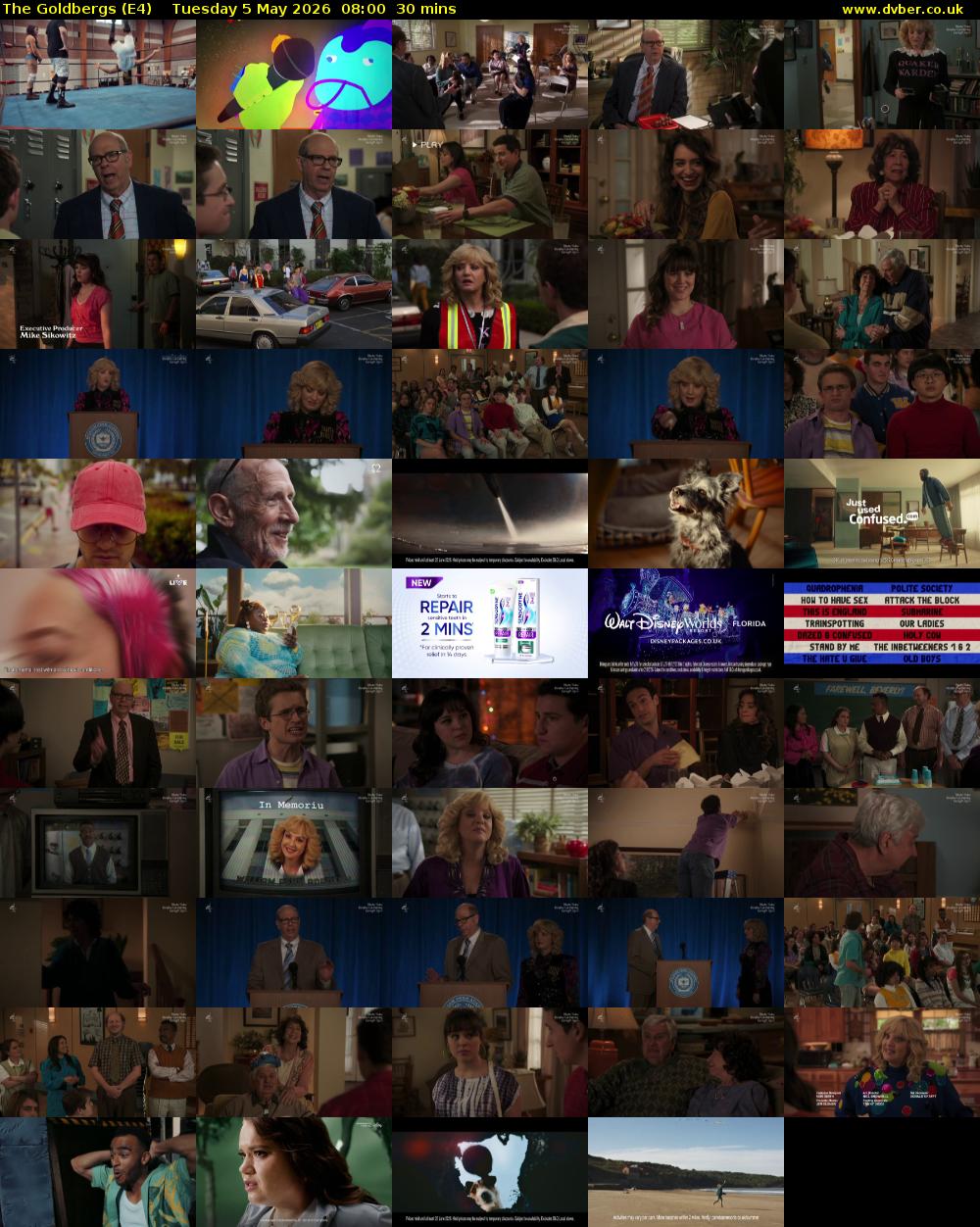 The Goldbergs (E4) Tuesday 5 May 2026 08:00 - 08:30