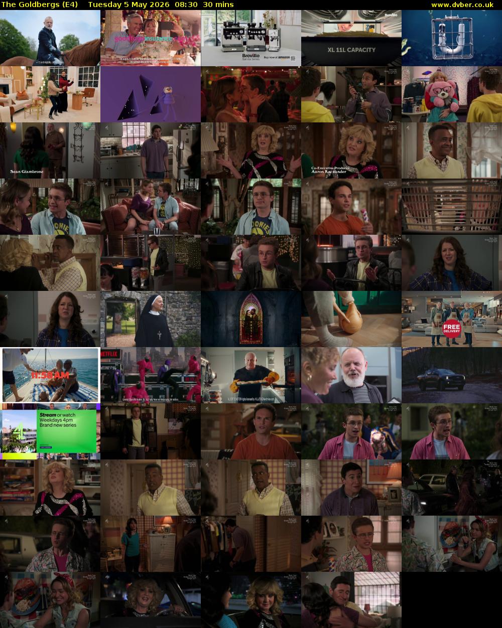 The Goldbergs (E4) Tuesday 5 May 2026 08:30 - 09:00