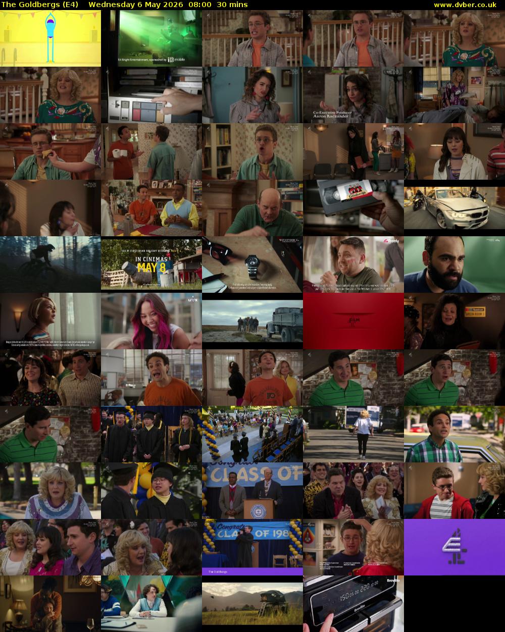 The Goldbergs (E4) Wednesday 6 May 2026 08:00 - 08:30