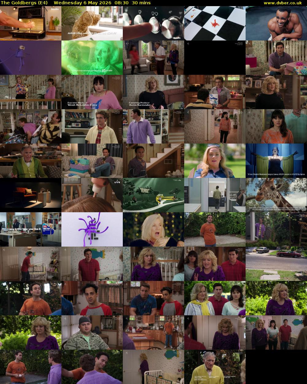 The Goldbergs (E4) Wednesday 6 May 2026 08:30 - 09:00
