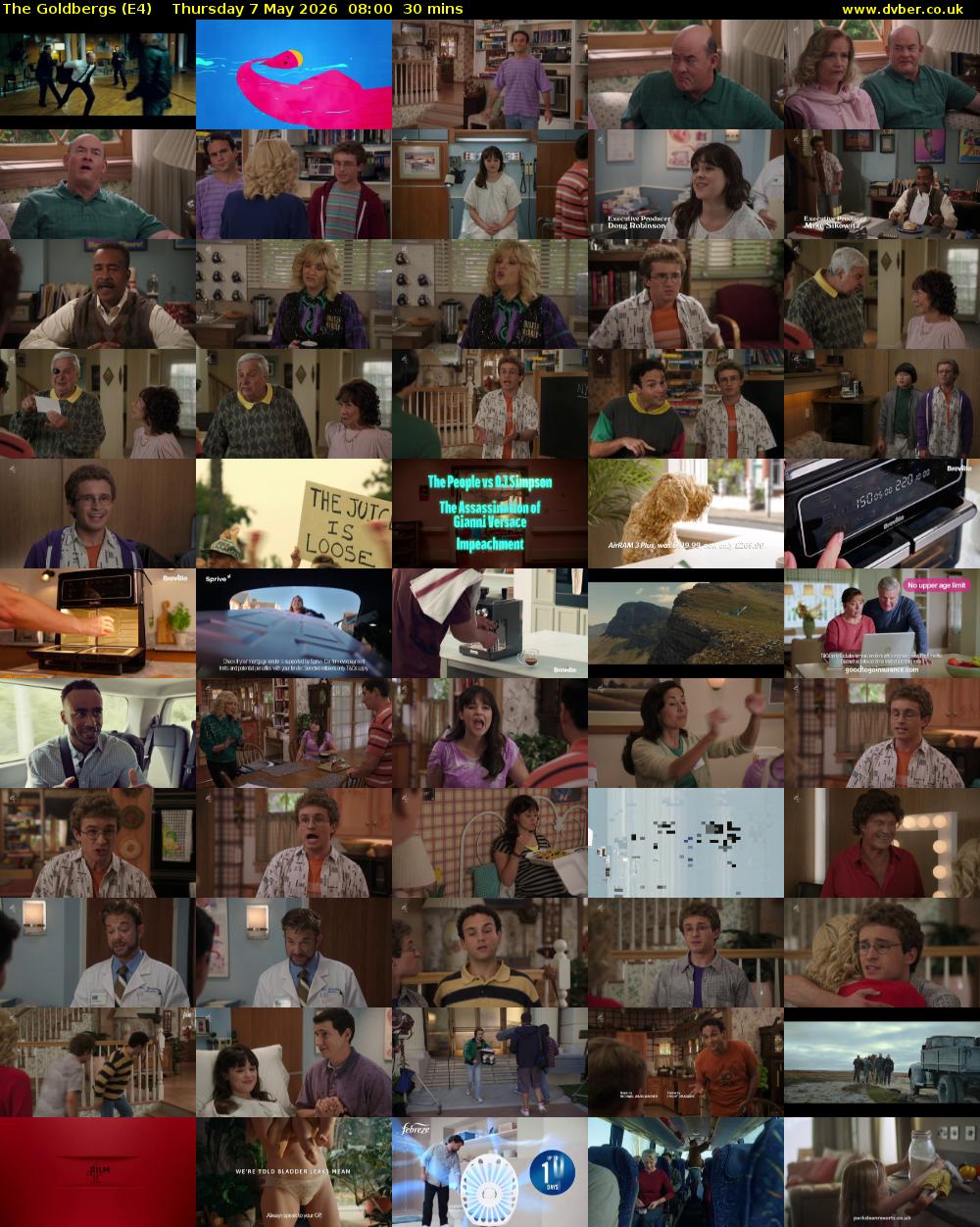 The Goldbergs (E4) Thursday 7 May 2026 08:00 - 08:30