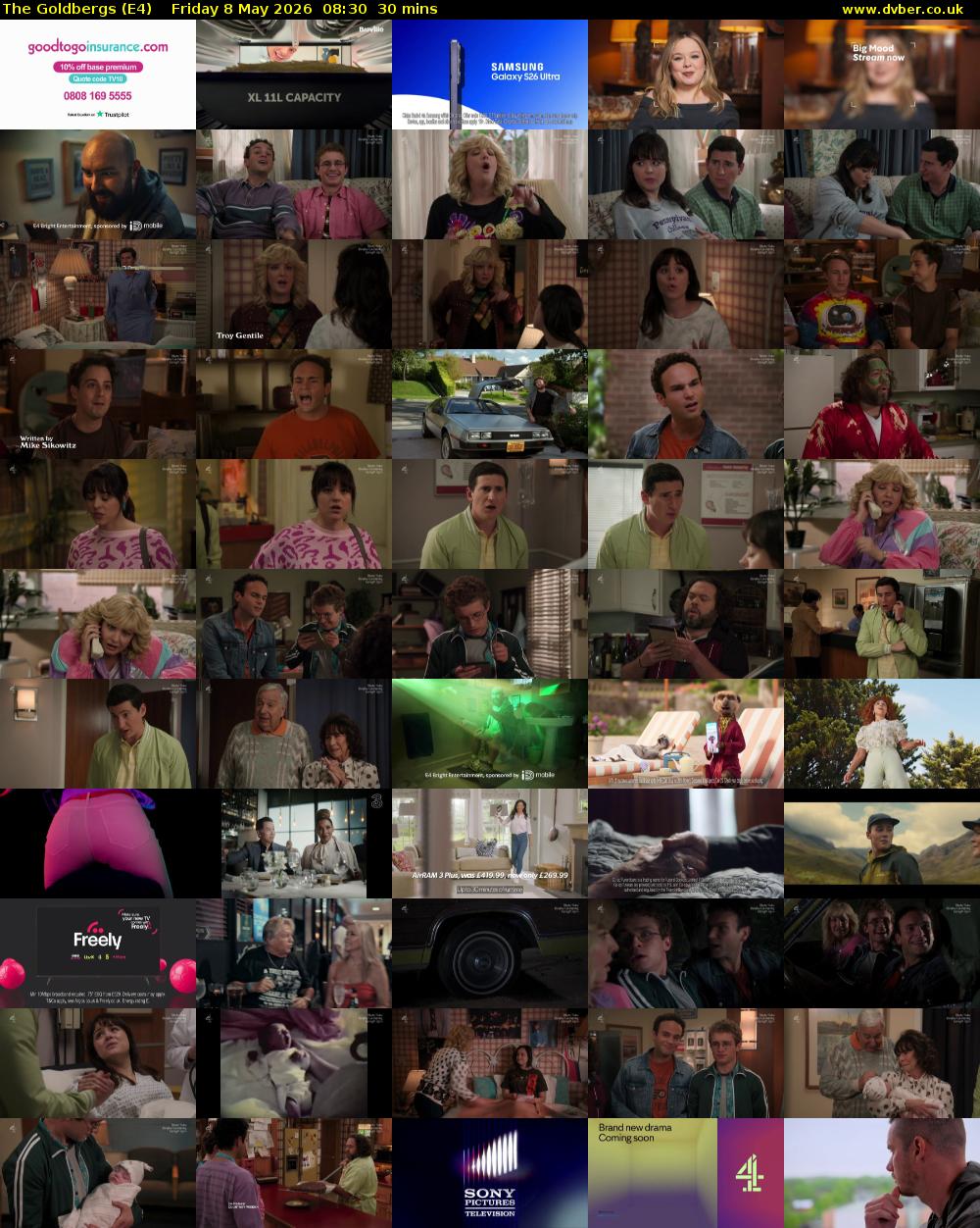 The Goldbergs (E4) Friday 8 May 2026 08:30 - 09:00