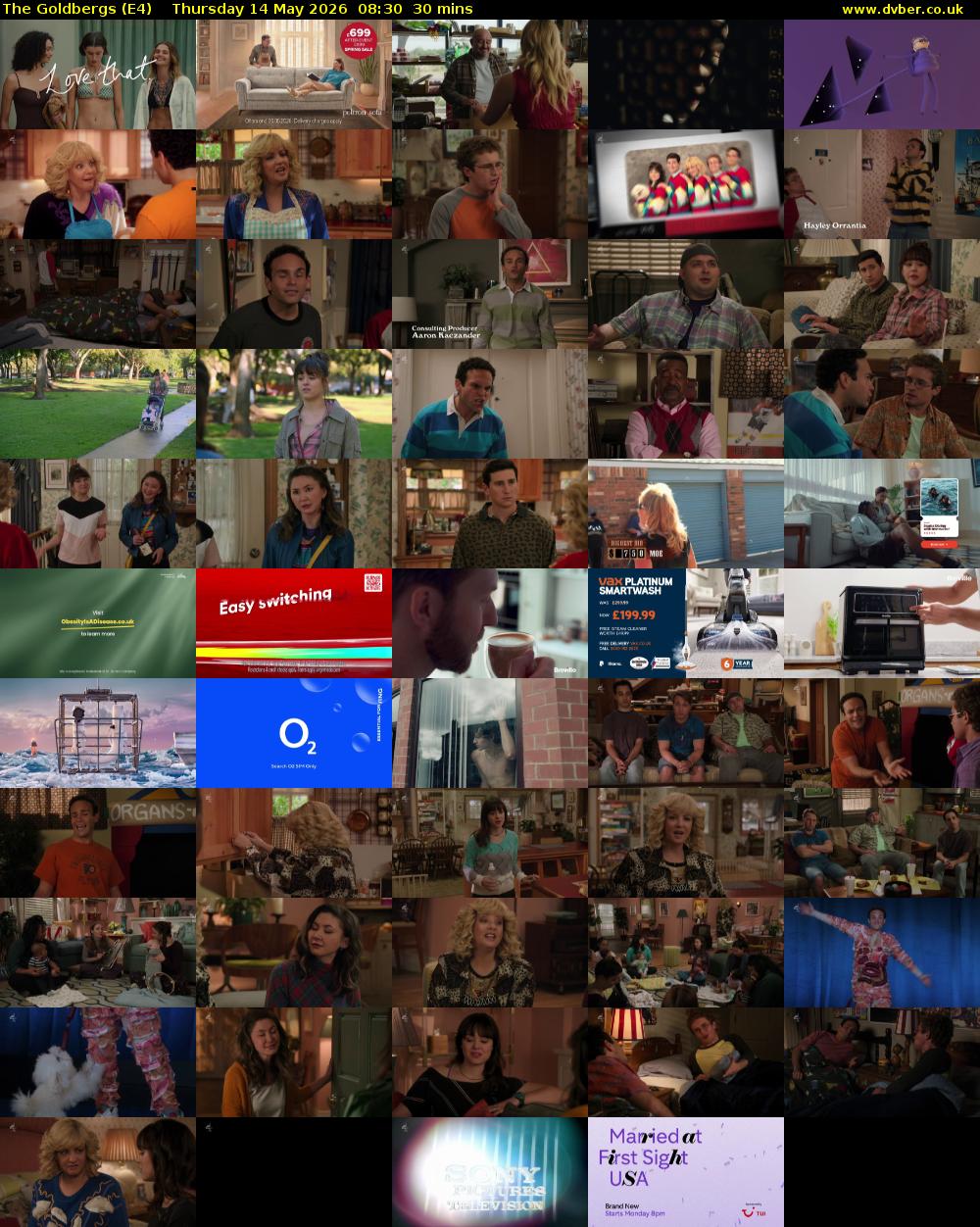 The Goldbergs (E4) Thursday 14 May 2026 08:30 - 09:00