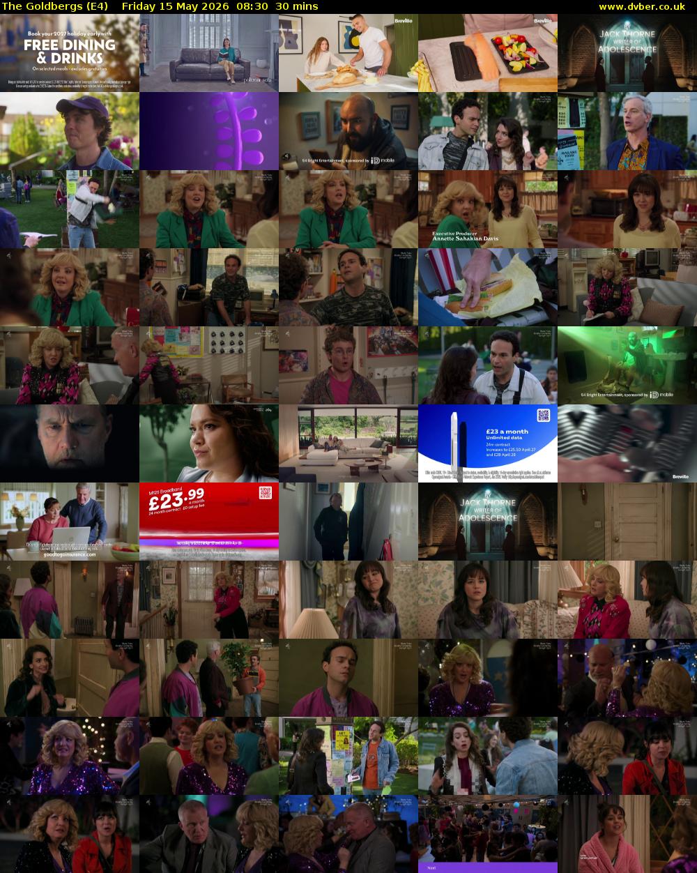 The Goldbergs (E4) Friday 15 May 2026 08:30 - 09:00