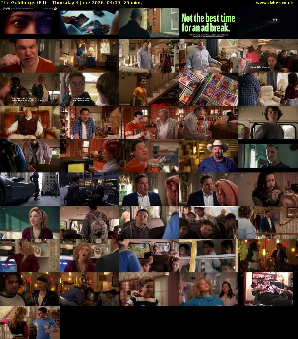 The Goldbergs (E4) Thursday 4 June 2026 04:05 - 04:30
