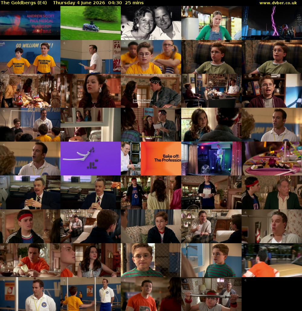 The Goldbergs (E4) Thursday 4 June 2026 04:30 - 04:55