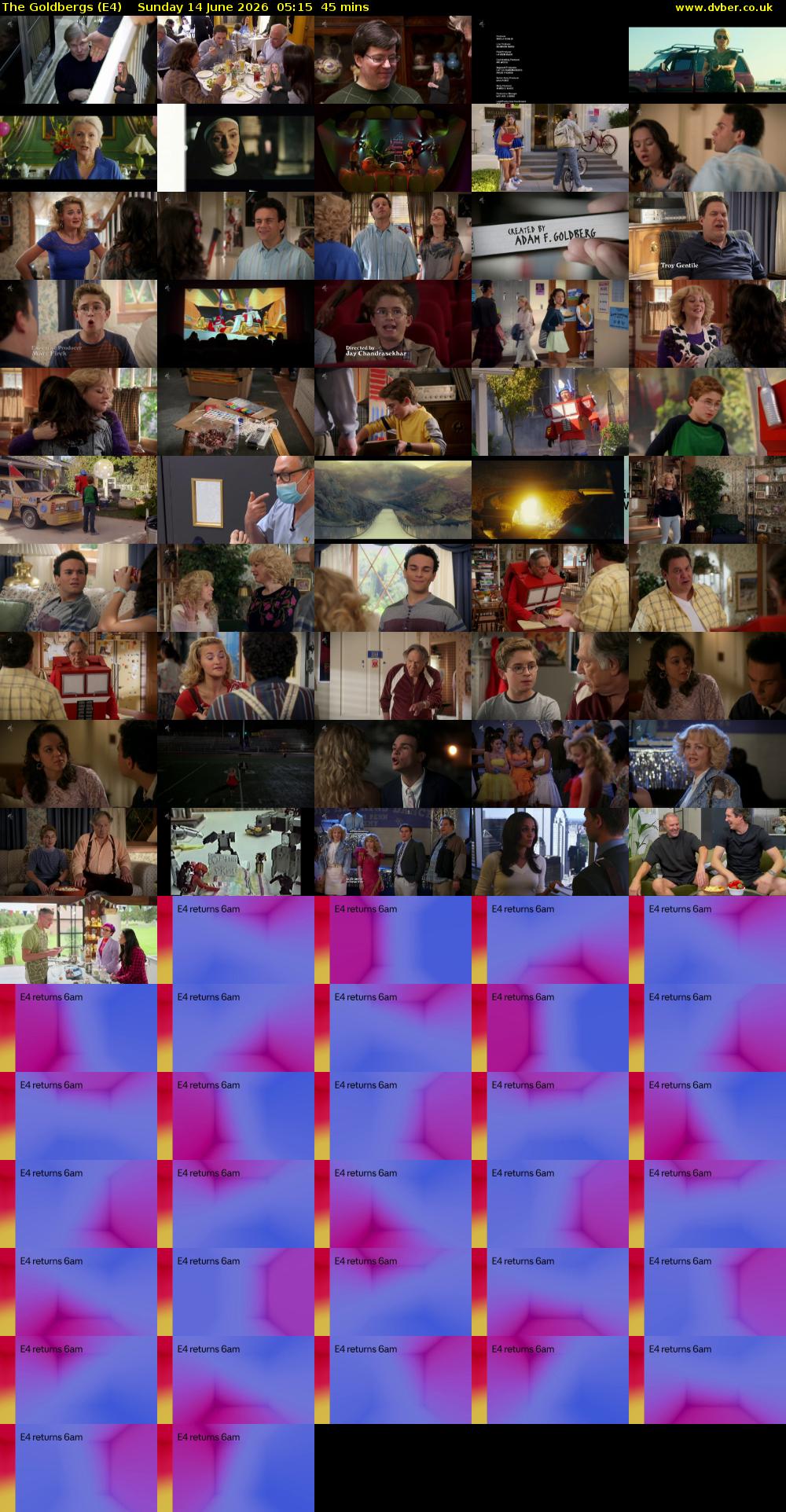 The Goldbergs (E4) Sunday 14 June 2026 05:15 - 06:00
