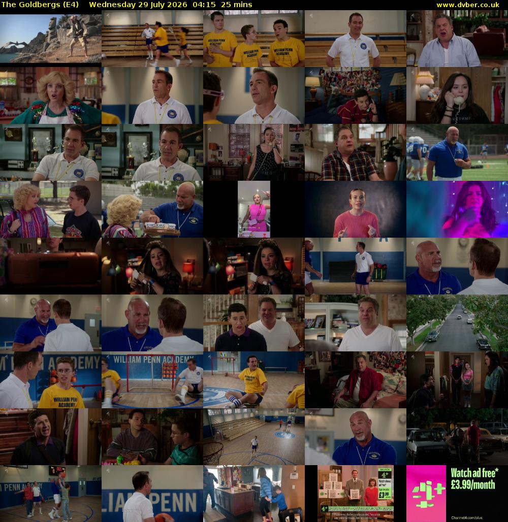 The Goldbergs (E4) Wednesday 29 July 2026 04:15 - 04:40