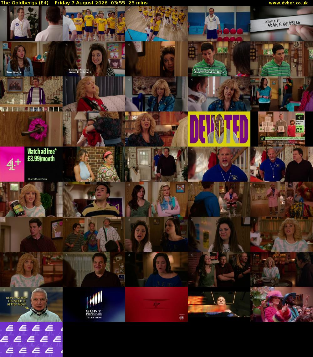 The Goldbergs (E4) Friday 7 August 2026 03:55 - 04:20