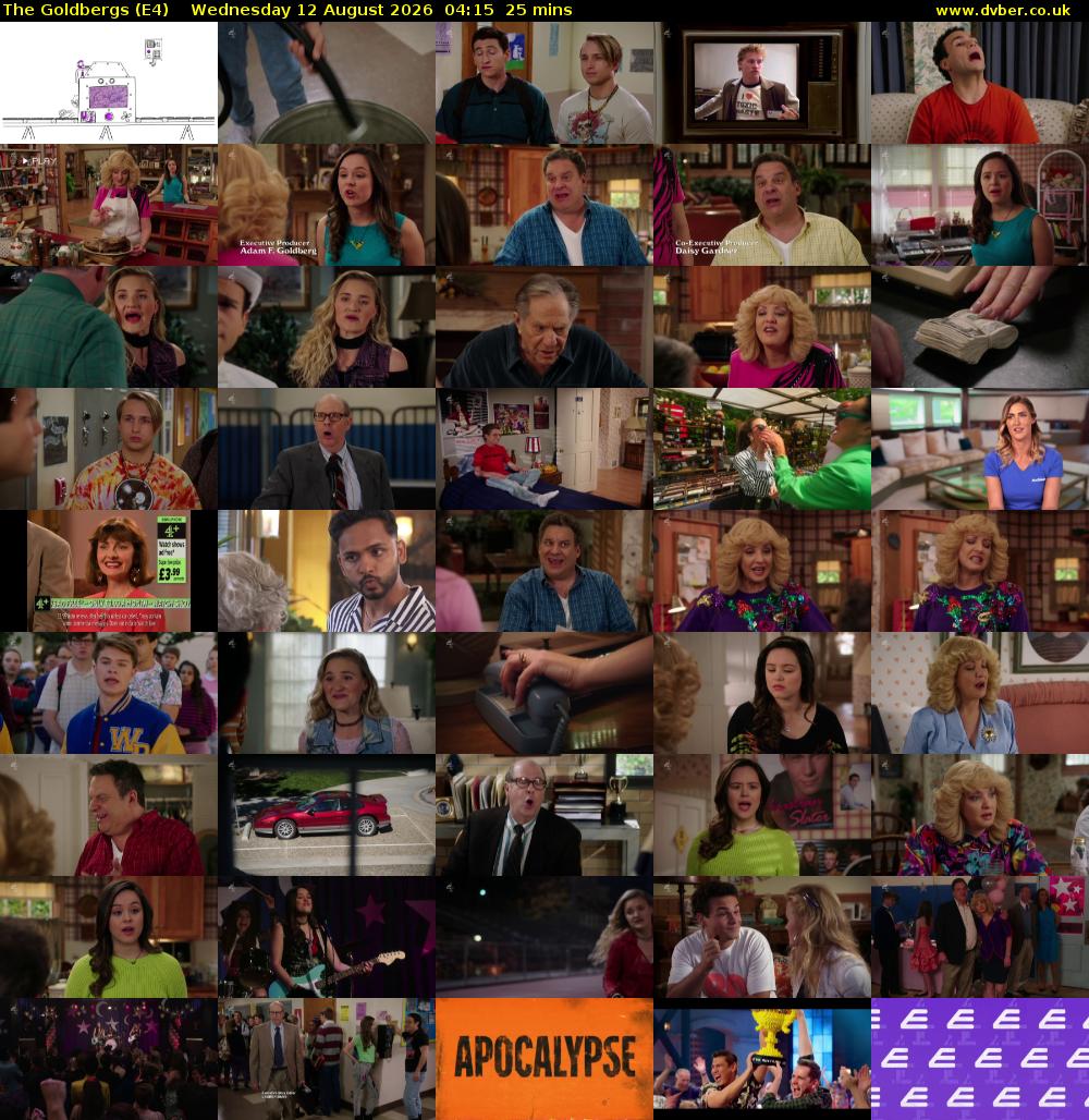 The Goldbergs (E4) Wednesday 12 August 2026 04:15 - 04:40