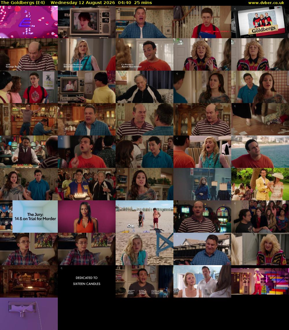 The Goldbergs (E4) Wednesday 12 August 2026 04:40 - 05:05