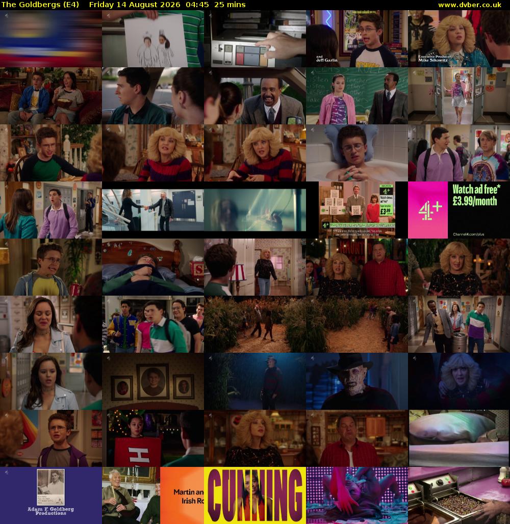 The Goldbergs (E4) Friday 14 August 2026 04:45 - 05:10