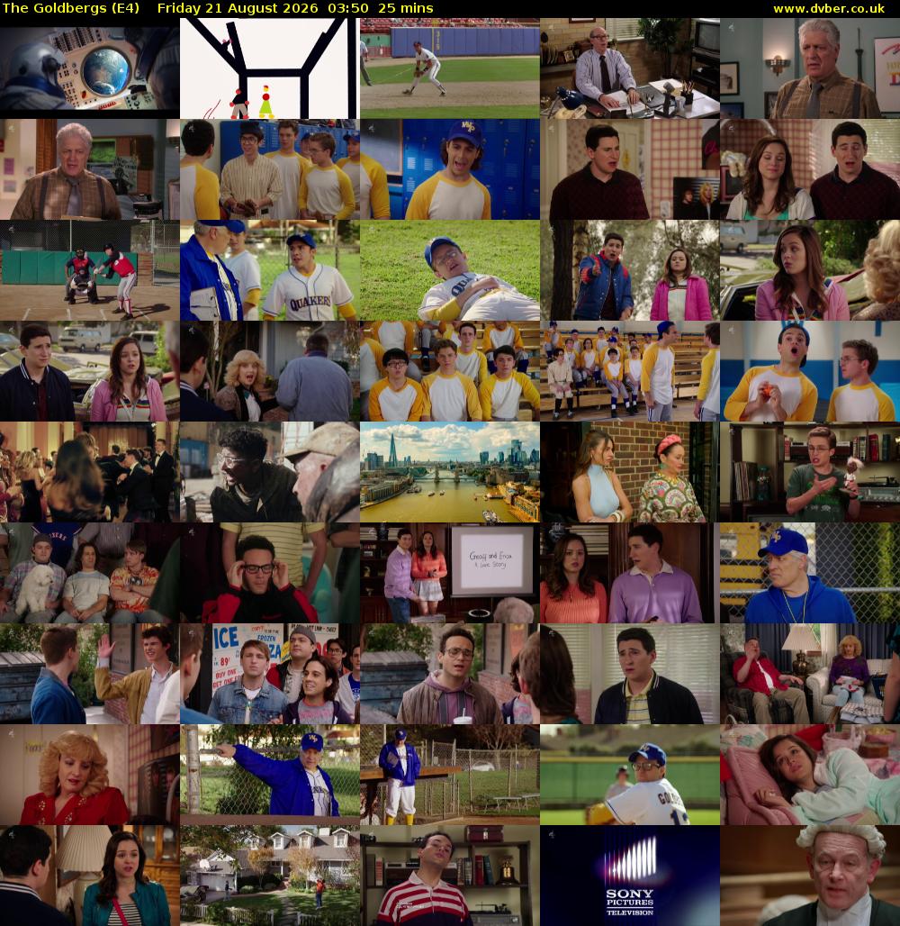 The Goldbergs (E4) Friday 21 August 2026 03:50 - 04:15