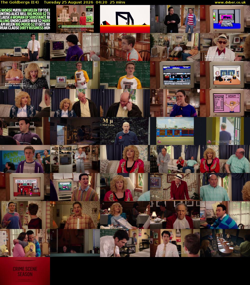 The Goldbergs (E4) Tuesday 25 August 2026 04:20 - 04:45