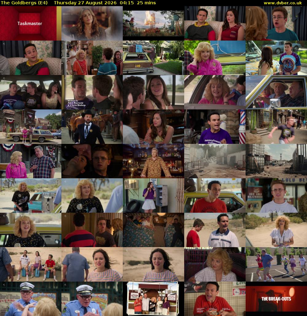 The Goldbergs (E4) Thursday 27 August 2026 04:15 - 04:40