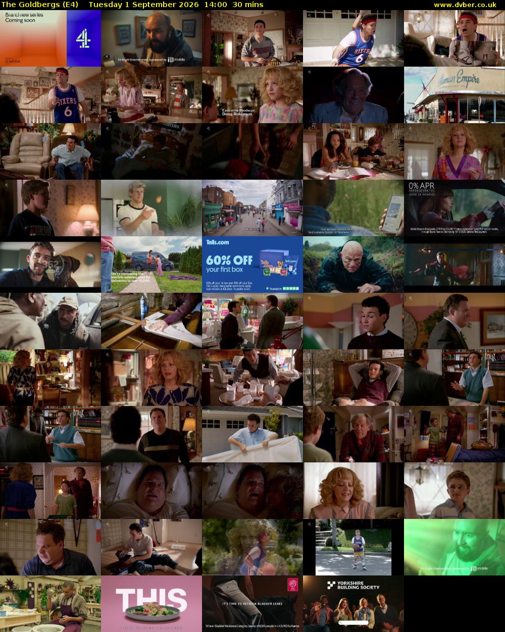 The Goldbergs (E4) Tuesday 1 September 2026 14:00 - 14:30