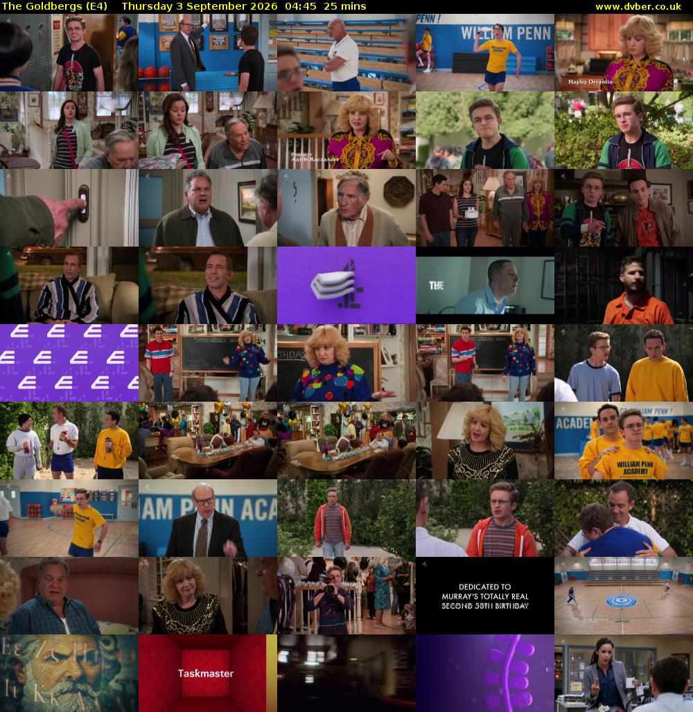 The Goldbergs (E4) Thursday 3 September 2026 04:45 - 05:10