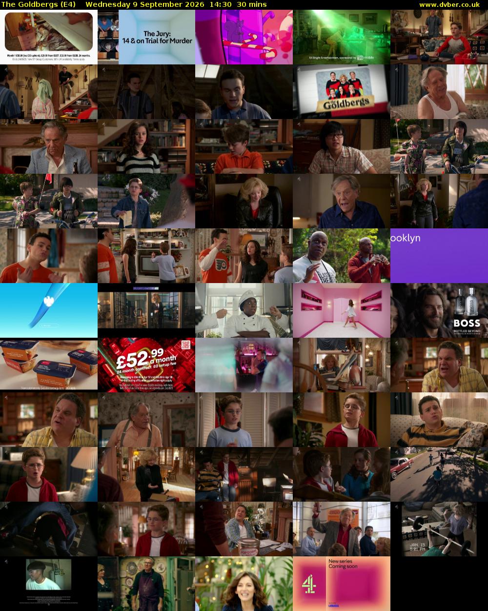 The Goldbergs (E4) Wednesday 9 September 2026 14:30 - 15:00