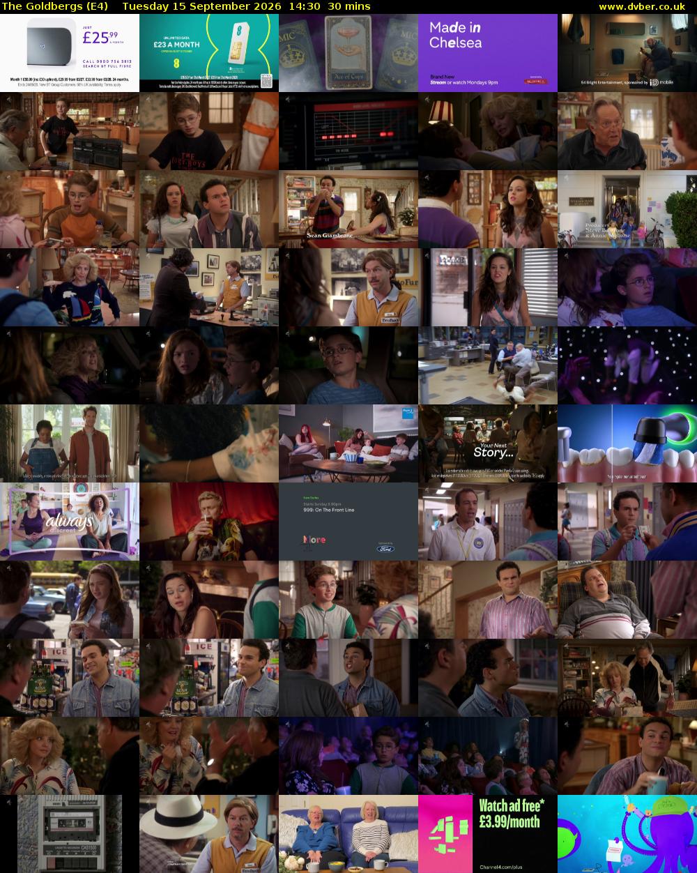 The Goldbergs (E4) Tuesday 15 September 2026 14:30 - 15:00