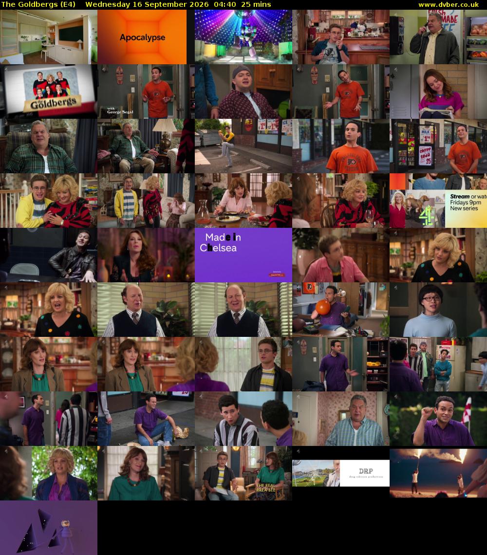 The Goldbergs (E4) Wednesday 16 September 2026 04:40 - 05:05