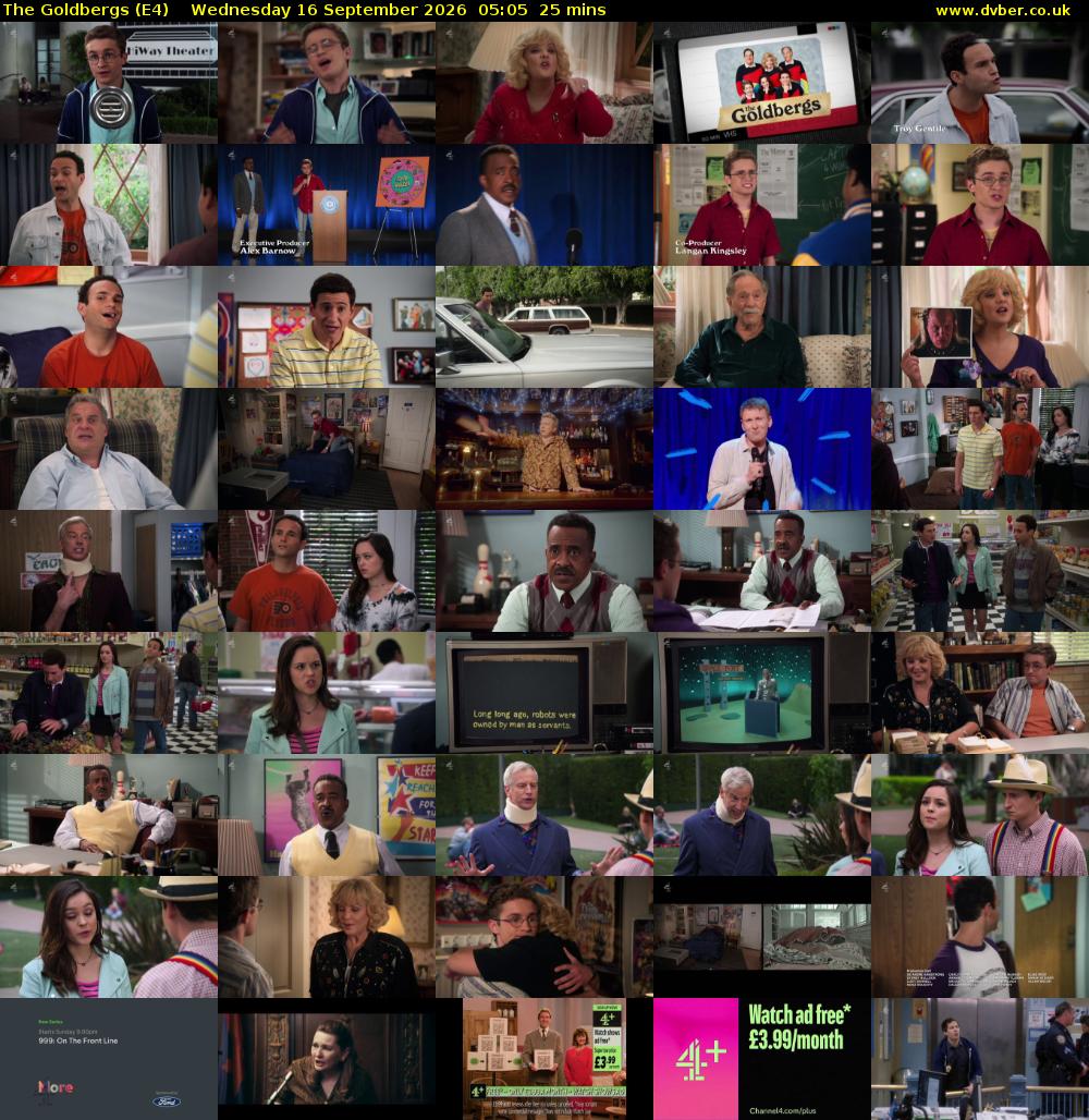 The Goldbergs (E4) Wednesday 16 September 2026 05:05 - 05:30