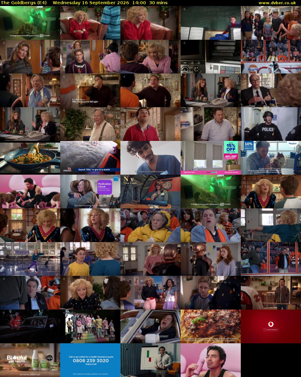 The Goldbergs (E4) Wednesday 16 September 2026 14:00 - 14:30