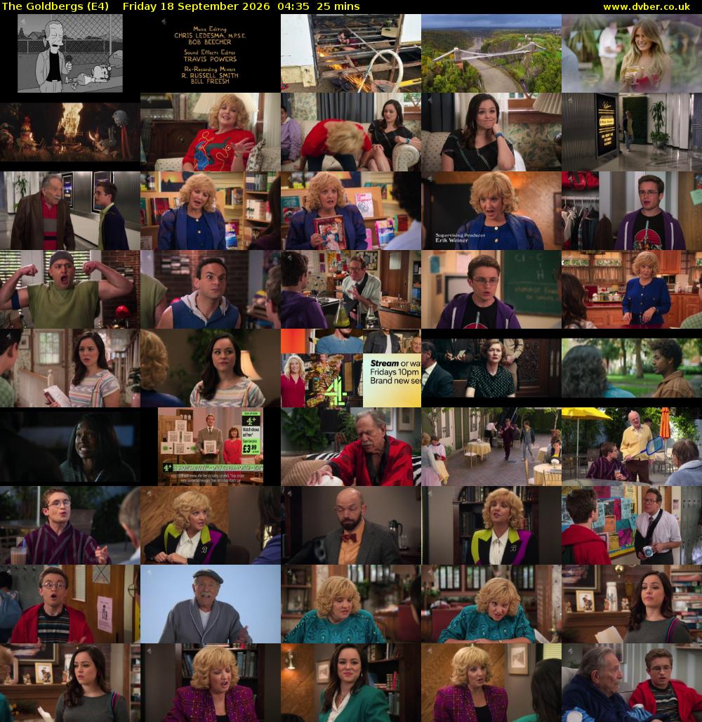 The Goldbergs (E4) Friday 18 September 2026 04:35 - 05:00