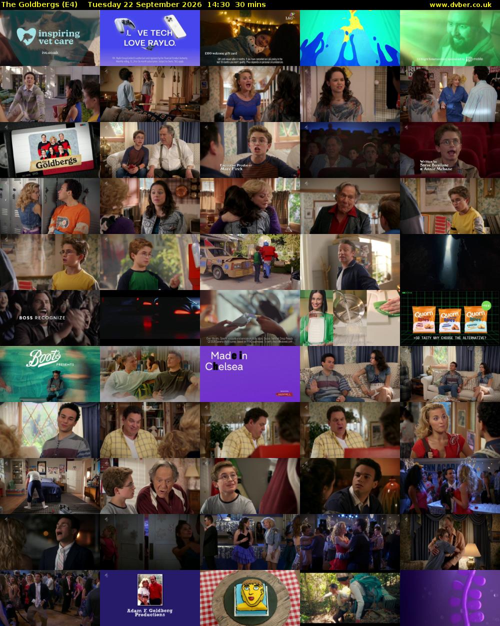 The Goldbergs (E4) Tuesday 22 September 2026 14:30 - 15:00