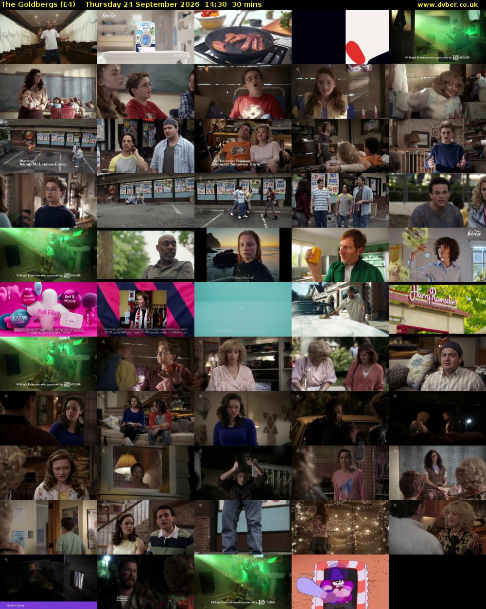 The Goldbergs (E4) Thursday 24 September 2026 14:30 - 15:00