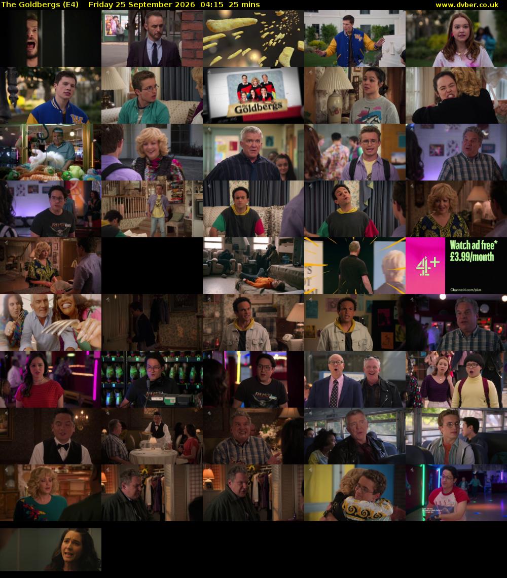 The Goldbergs (E4) Friday 25 September 2026 04:15 - 04:40