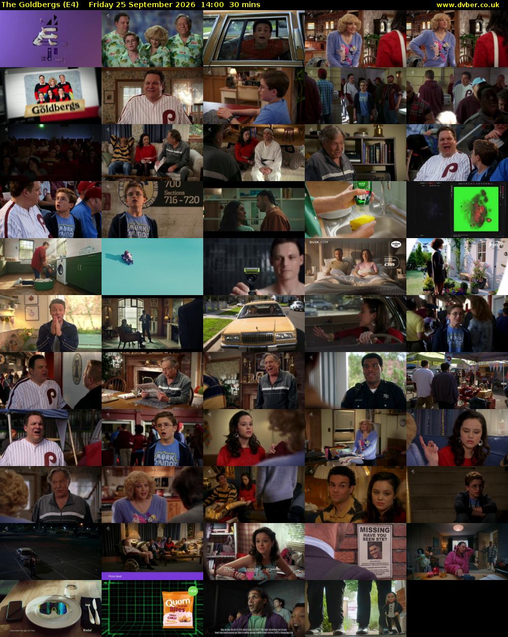 The Goldbergs (E4) Friday 25 September 2026 14:00 - 14:30