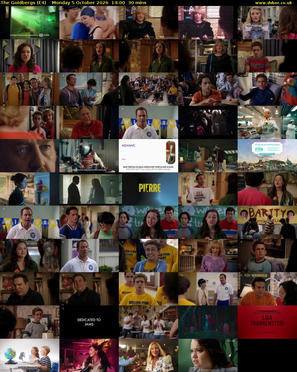 The Goldbergs (E4) Monday 5 October 2026 14:00 - 14:30