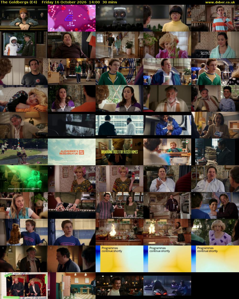 The Goldbergs (E4) Friday 16 October 2026 14:00 - 14:30