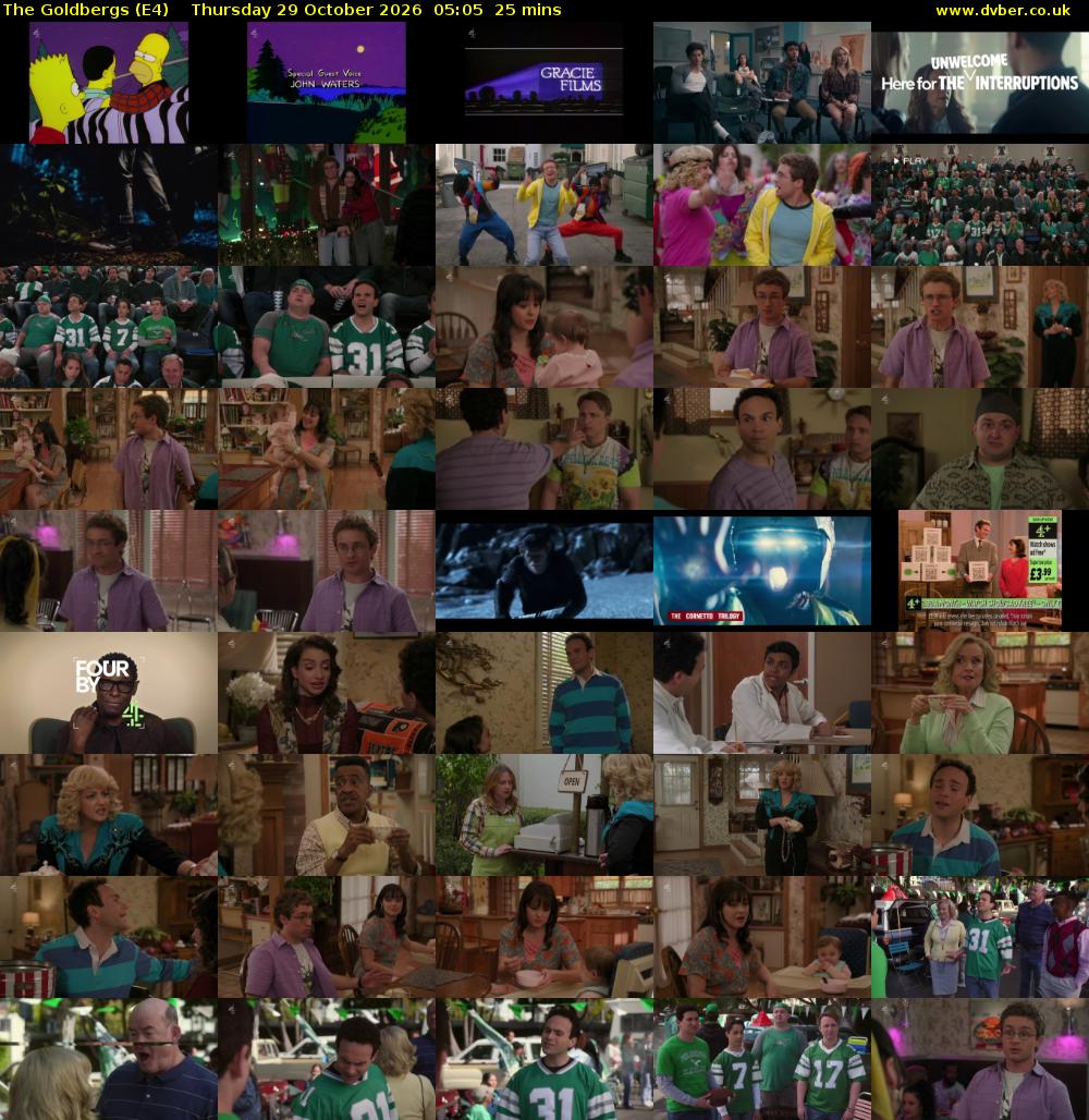 The Goldbergs (E4) Thursday 29 October 2026 05:05 - 05:30